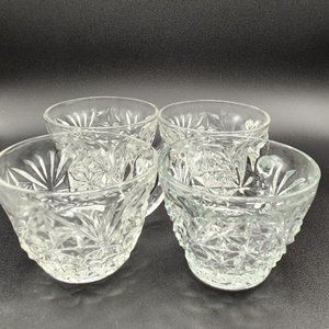 Vintage Anchor Hocking Glass Punch Cups [Set of 4]